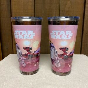 Disney Parks Star Wars R2-D2 C-3PO Hot Cold Mug Metal Tumbler 20oz-SEALED